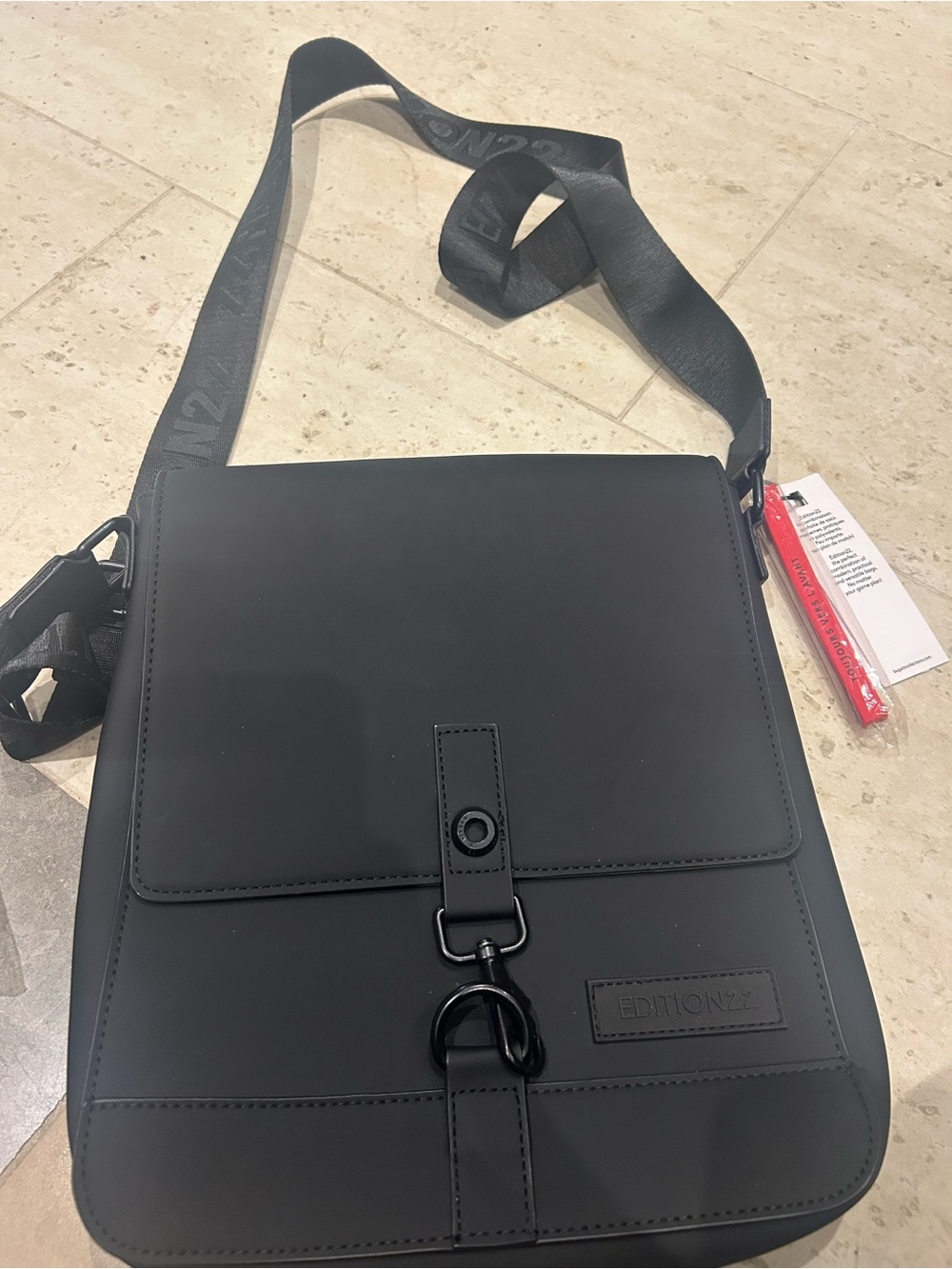 Black Men's Messenger Crossbody Bag